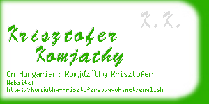 krisztofer komjathy business card